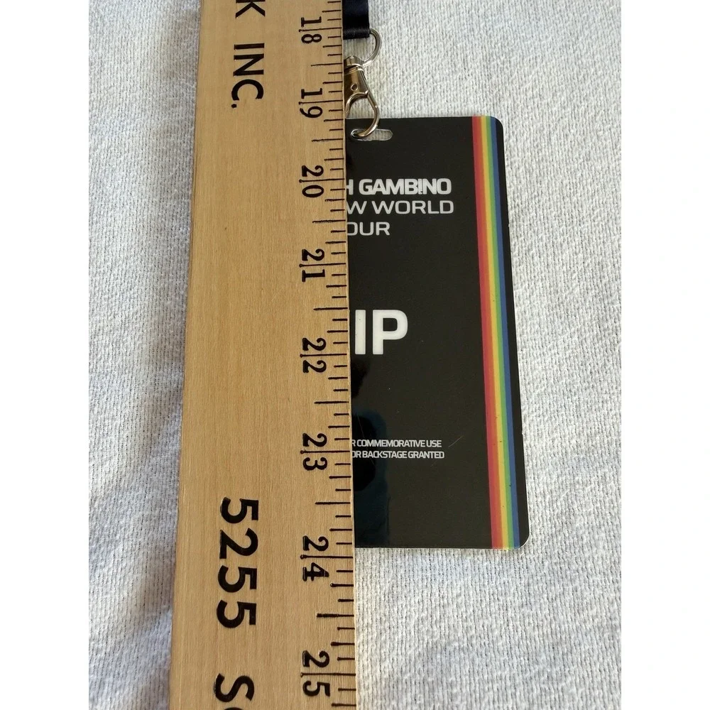 Childish Gambino VIP Lanyard Pass New World Tour w/ Willow Rare Concert Badge
